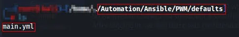 Ansible PWM defaults directory