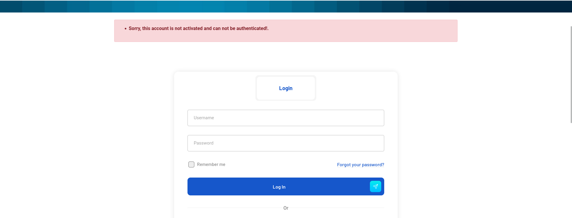 Employer account not activated error