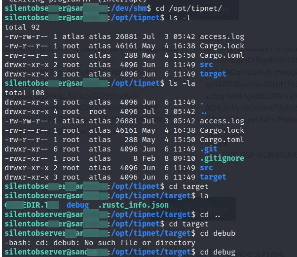 tipnet debug folder