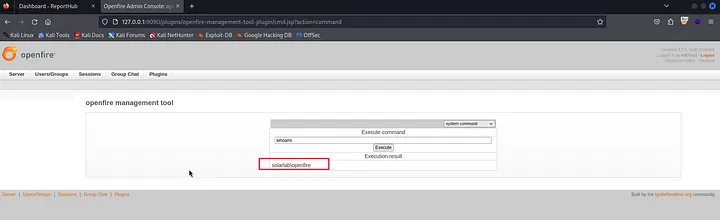 Management tool login interface