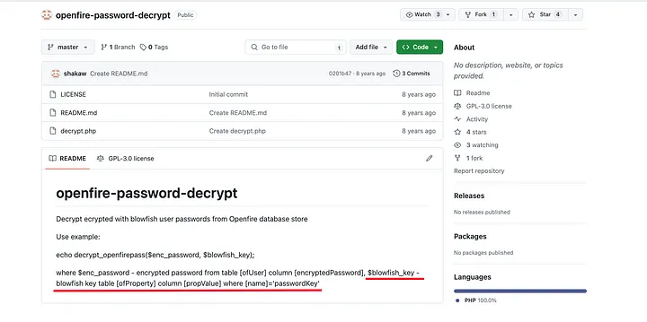 openfire.script file showing INSERT statements